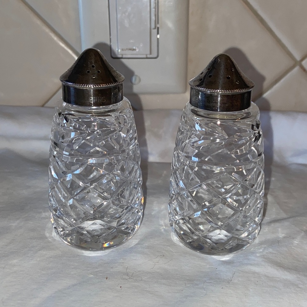 RARE Vintage Waterford Crystal Glandore Salt & Pepper Shakers 1976